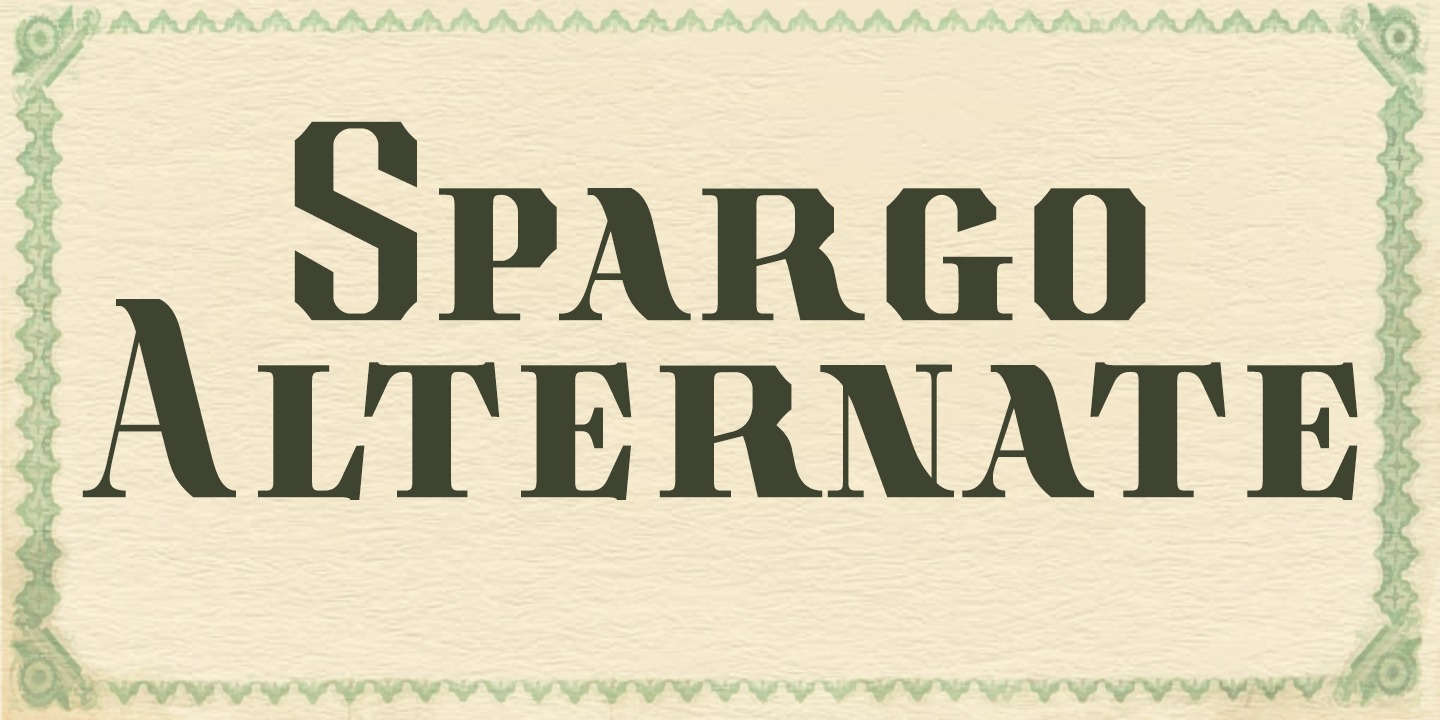 Пример шрифта Spargo #4